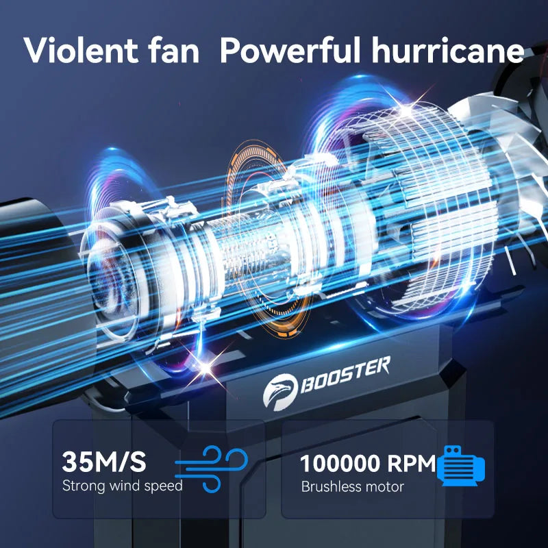 Booster Jetfan W01 Power Air Blower Portable Cordless Computer Keyboard Cleaner 100000RPM Brushless Strong Turbo Fan Air Duster