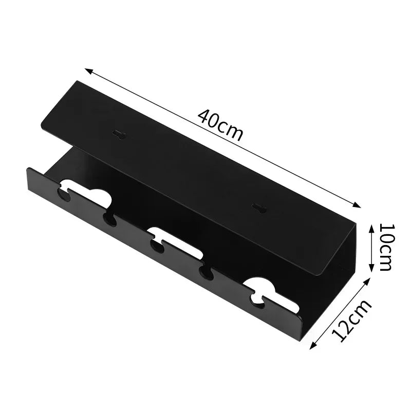 Under Desk Cable Management Cable Tray under Desk with Clamp Power Strip Cord Holder No Drilling Sturdy Spacious Supplies