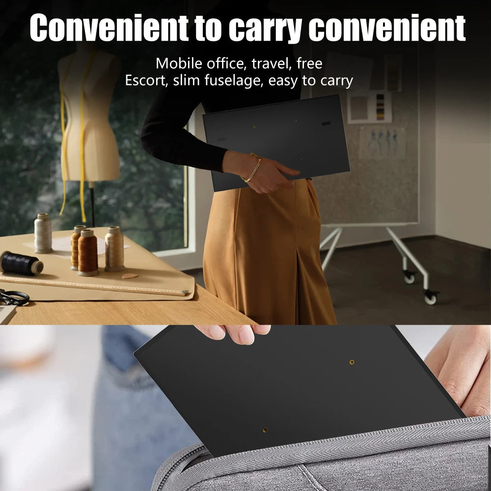 14-inch Portable Monitor — 1366×768 60Hz Slim Second Screen for Laptop / Console
