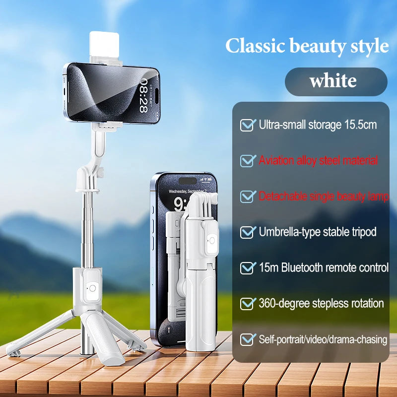 Selfie Stick for Mobile Selfie Tripod Stick Insta360 Smartphone Tripod Foldable Selfie Stick Tripod for Phone Holder Bluetooth