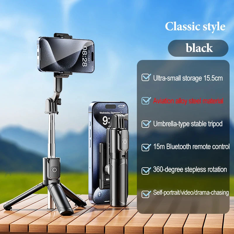 Selfie Stick for Mobile Selfie Tripod Stick Insta360 Smartphone Tripod Foldable Selfie Stick Tripod for Phone Holder Bluetooth