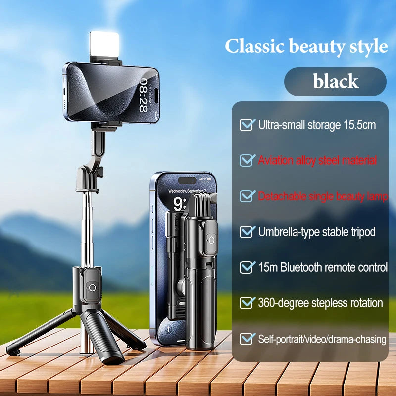 Selfie Stick for Mobile Selfie Tripod Stick Insta360 Smartphone Tripod Foldable Selfie Stick Tripod for Phone Holder Bluetooth
