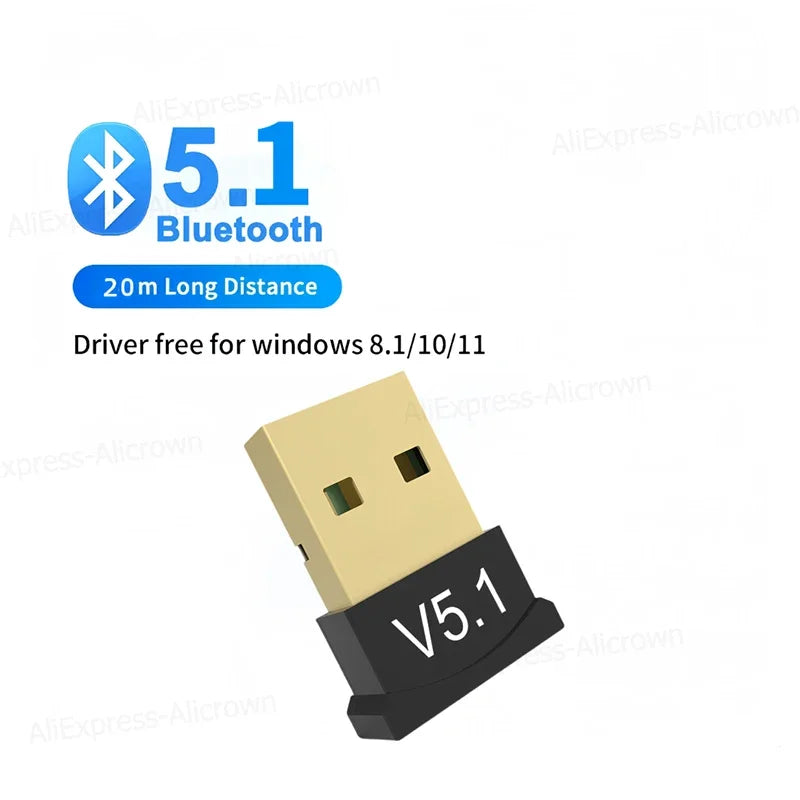 USB Bluetooth 5.4 Adapter Dongle — Wireless Receiver for PC / Laptop