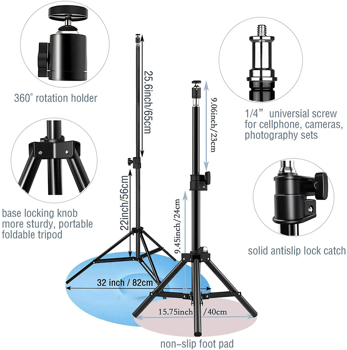 LED Selfie Ring Light Kit — USB Ring Lamp with Tripod & Remote for Video / Livestream