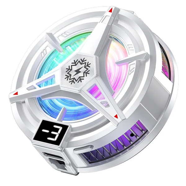 Semiconductor Phone Cooler, Magnetic & Clip 2-in-1, Digital Display, Fast Cooling Fan for Gaming & Streaming