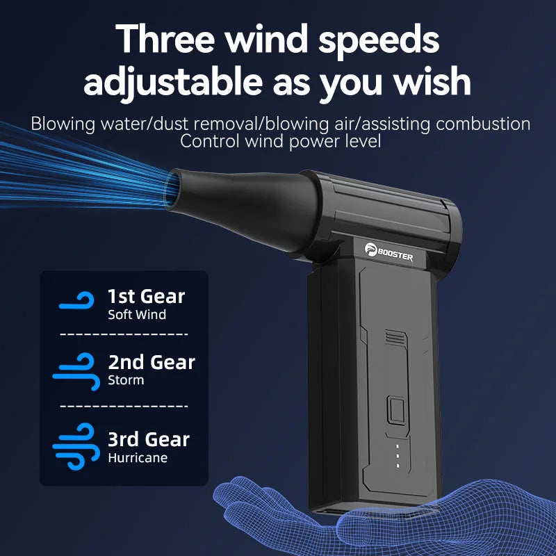 Booster Jetfan W01 Power Air Blower Portable Cordless Computer Keyboard Cleaner 100000RPM Brushless Strong Turbo Fan Air Duster