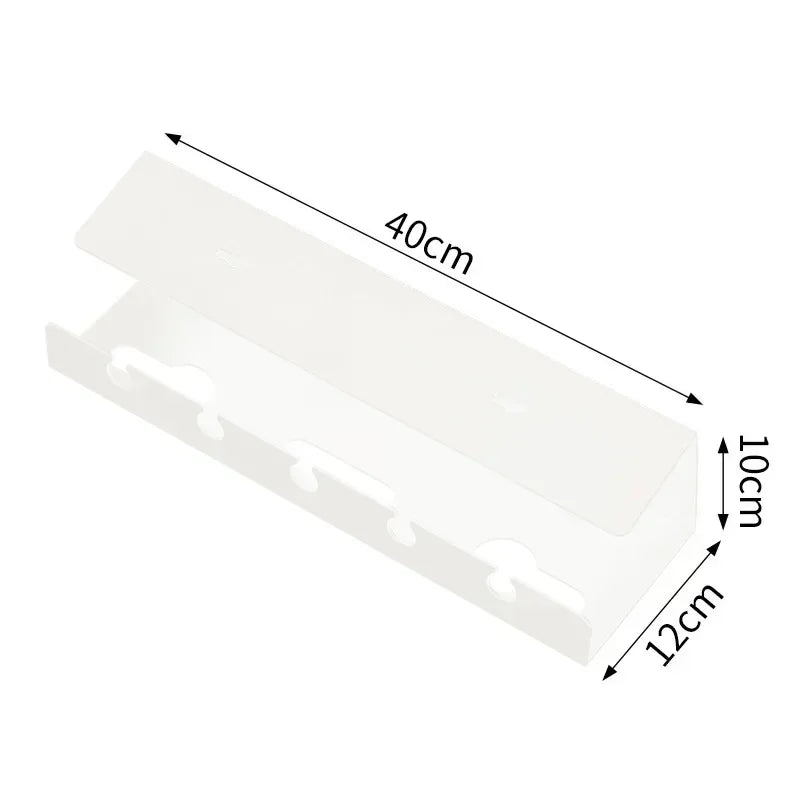 Under Desk Cable Management Cable Tray under Desk with Clamp Power Strip Cord Holder No Drilling Sturdy Spacious Supplies