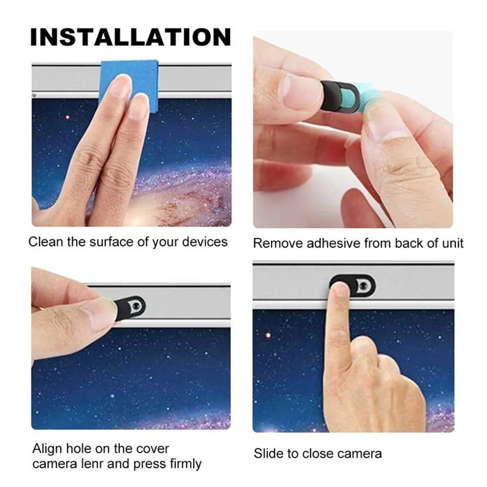 Webcam Cover Camera Magnet Slider Shutter Privacy Protect Sticker for Laptop Tablet Phone Ultra Thin Privacy Sticker